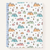 Cute Hand Drawn Mountain Scene Pattern Notitieboek (Voorkant)