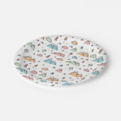 Cute Hand Drawn Mountain Scene Pattern Papieren Bordje (Gekanteld)