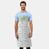 Cute Hand Drawn Mountain Scene Pattern Schort (Gedragen)