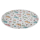 Cute Hand Drawn Mountain Scene Pattern Snijplank (Hoek)