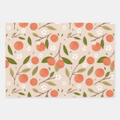 Cute Hand-drawn Orange Blossom Seamless Pattern Inpakpapier Vel (Voorkant 3)