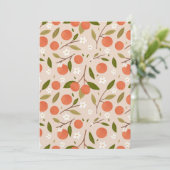 Cute Hand-drawn Orange Blossom Seamless Pattern Kaart (Staand voorkant)