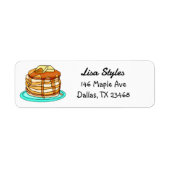 Cute Hand Drawn Pancakes Etiket (Voorkant)