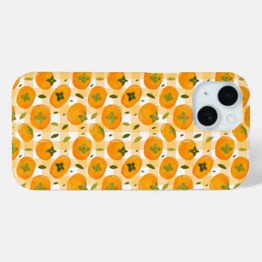 Cute Hand-Drawn Persimmons Seamless Pattern Case-Mate iPhone Case (Achterkant (horizontaal))