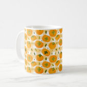 Cute Hand-Drawn Persimmons Seamless Pattern Koffiemok (Voorkant links)