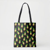 Cute Hand Drawn Pineapple Pattern Canvas tas (Voorkant)