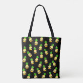 Cute Hand Drawn Pineapple Pattern Canvas tas (Achterkant)