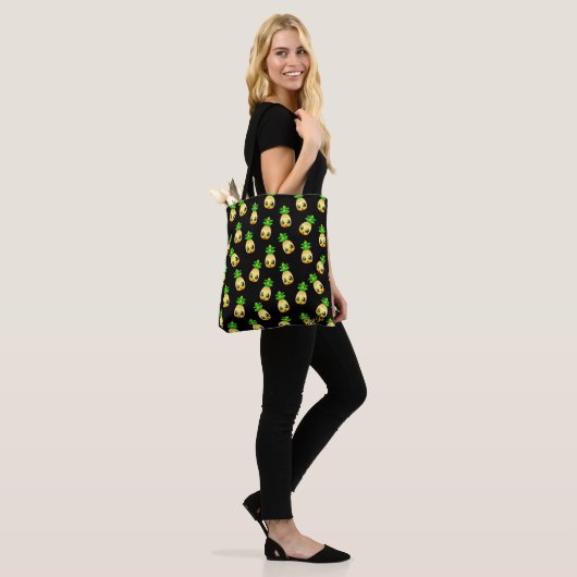 Cute Hand Drawn Pineapple Pattern Canvas tas (Op model)