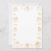 Cute Hand Drawn Pumpkin Carving Party Halloween Kaart (Achterkant)