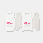 Cute Hand Drawn Rainbow Pink Birdy Baby shower Bedankdoosjes (Uitgevouwen)