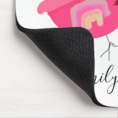 Cute Hand Drawn Rainbow Pink Birdy Moeder Baby Muismat (Hoek)