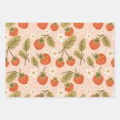 Cute Hand-drawn Red Strawberry Seamless Pattern Inpakpapier Vel (Voorkant)