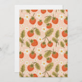 Cute Hand-drawn Red Strawberry Seamless Pattern Kaart (Voorkant / Achterkant)