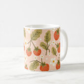 Cute Hand-drawn Red Strawberry Seamless Pattern Koffiemok (Voorkant rechts)