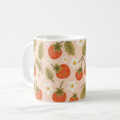 Cute Hand-drawn Red Strawberry Seamless Pattern Koffiemok (Voorkant links)