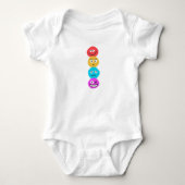 Cute Hand-drawn Round Buddies Romper (Voorkant)
