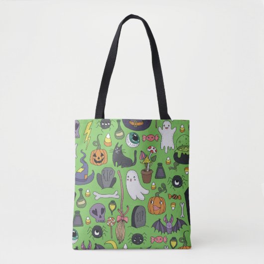 Cute hand drawn seamless patterns with cute hand d tote bag (Voorkant)