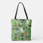Cute hand drawn seamless patterns with cute hand d tote bag (Achterkant)