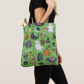 Cute hand drawn seamless patterns with cute hand d tote bag (Dichtbij)