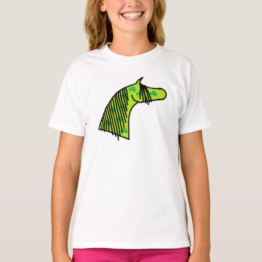 Cute Hand Drawn Shamrock Arabian T-Shirt (Voorkant)