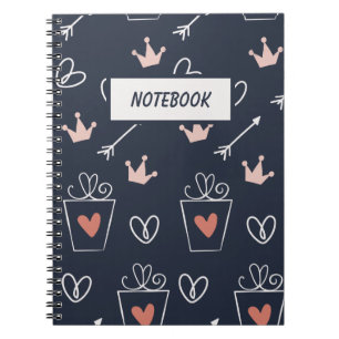 Cute Hand Drawn Shapes Pattern Notitieboek