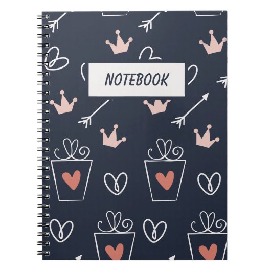 Cute Hand Drawn Shapes Pattern Notitieboek (Voorkant)