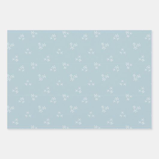 Cute Hand Drawn Snowflake Pattern Inpakpapier Vel (Voorkant 3)