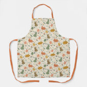 Cute Hand Drawn Spring Bunnies Apron Schort (Voorkant)