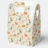 Cute Hand Drawn Spring Bunnies Favor Boxes Bedankdoosjes (Geopend)