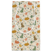 Cute Hand Drawn Spring Bunnies Gift Bag Klein Cadeauzakje (Voorkant)