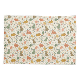 Cute Hand Drawn Spring Bunnies Pillowcase Kussensloop