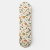 Cute Hand Drawn Spring Bunnies Skateboard (Voorkant)