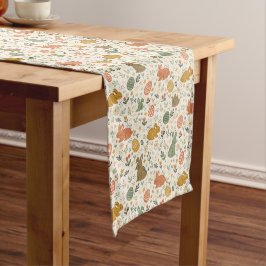 Cute Hand Drawn Spring Bunnies Table Runner Medium Tafelloper