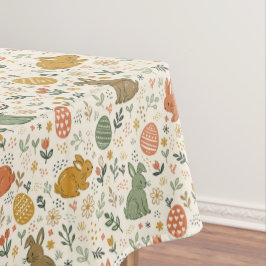 Cute Hand Drawn Spring Bunnies Tablecloth Tafelkleed