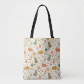 Cute Hand Drawn Spring Bunnies Tote Bag (Voorkant)