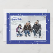 Cute Hand Drawn Stars Happy Hanukkah Family Holida Feestdagenkaart (Voorkant)