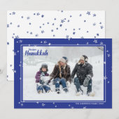 Cute Hand Drawn Stars Happy Hanukkah Family Holida Feestdagenkaart (Voorkant / Achterkant)