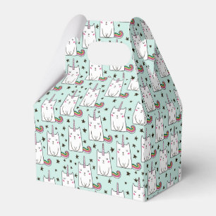 Cute Hand Drawn Unicorn Cat Pattern Bedankdoosjes