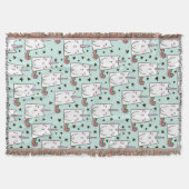 Cute Hand Drawn Unicorn Cat Pattern Deken (Voorkant)