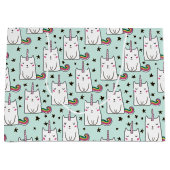 Cute Hand Drawn Unicorn Cat Pattern Groot Cadeauzakje (Voorkant)
