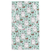 Cute Hand Drawn Unicorn Cat Pattern Klein Cadeauzakje (Achterkant)