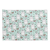 Cute Hand Drawn Unicorn Cat Pattern Kussensloop (Achterkant-Rechts)