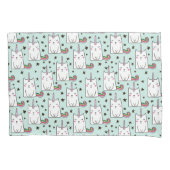 Cute Hand Drawn Unicorn Cat Pattern Kussensloop (Voorkant-Links)