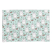 Cute Hand Drawn Unicorn Cat Pattern Kussensloop (Voorkant-Rechts)