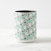 Cute Hand Drawn Unicorn Cat Pattern Mok (Midden)