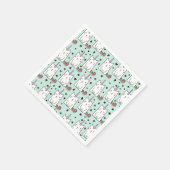 Cute Hand Drawn Unicorn Cat Pattern Servet (Hoek)