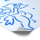 Cute Hand Drawn Valentine Baby Shower Welcome Sign Poster (Hoek)