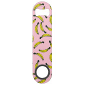 Cute Hand Painted Waterverf Bananas Monogram Speed Flessenopener (Achterkant)