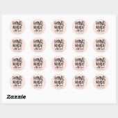 Cute Handmade with Love Blush Business Sticker (Vel)