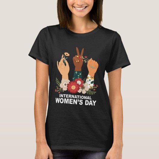 Cute Hands International Womens Day 8 March Happy  T-shirt (Voorkant)